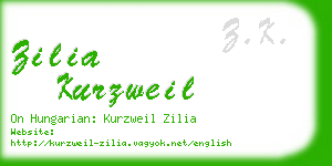 zilia kurzweil business card